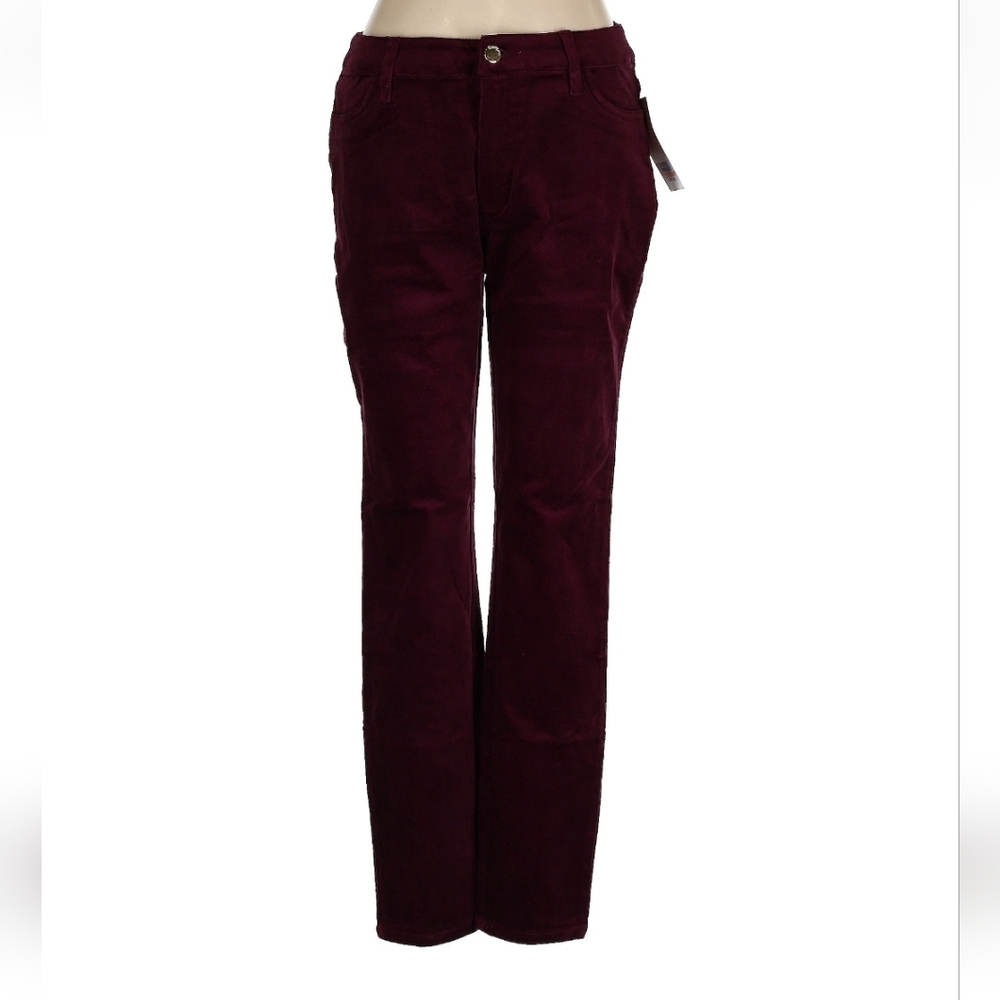 Ellen Tracy Women's The Skinny Velvet Denim Jeans Pants, Cordovan, Size 2
